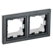 BRITE Рамка 2 поста IP44 РУ-2-БрЧ-44 черный