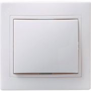 KVARTA Выключатель 1-клавишный 10А ВС10-1-0-КБ белый GENERICA