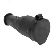 Розетка переносная с защитной крышкой каучуковая  230В 2P+PE 16A IP44 EKF Марс