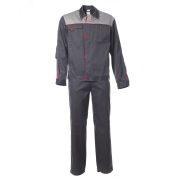 Костюм Фаворит летний куртка ткань, брюки, темно-серый с серым 48-50 96-100,182-188