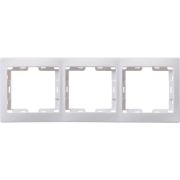 KVARTA Рамка 3-местная горизонтальная РГ-3-КБ белый GENERICA
