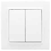 Выключатель Минск 2-клавишный СП 10А белый