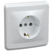 VEGA Розетка 1-местная с заземлением без защитных шторок 16А РС10-3-ВБ белый GENERICA