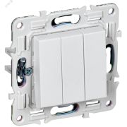 SKANDY Выключатель 3-клавишный 10А SK-V11W арктический белый IEK