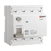 Выключатель дифференциального тока (ВД) четырехполюсный 4P 40А 30mA (AC) эл-мех ВД-100N E1046M4030 PROXIMA EKF