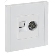 FORTE&PIANO Розетка двойная TV+RJ45 кат.6 FP237 белый IEK