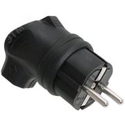 Вилка угловая каучук 16А 2Р+E IР44 ОМЕГА