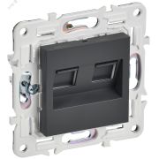 SKANDY Розетка компьютерная двойная RJ45 кат.5E SK-K03T титан IEK