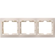 KVARTA Рамка 3-местная горизонтальная РГ-3-ККм кремовый GENERICA