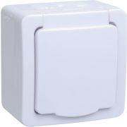 Гермес PLUS Розетка с заземлением наружная с крышкой IP54