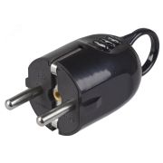 Евровилка угловая с ушком черная 16 А