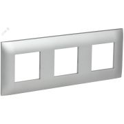 SKANDY Рамка 3-местная SK-F03S серебряный IEK