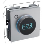 BRITE Термостат электронный с индикацией ТС10-1-БрС сталь IEK