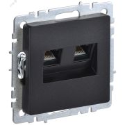 BRITE Розетка компьютерная двойная RJ45 кат.5E РК10-2-БрЧ черный