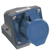 Розетка кабельная 32А 2Р+E IР44 на поверхность 250В 123