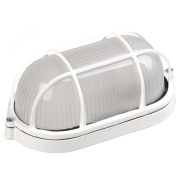 Светильник НПП1402 белый/овал с решеткой 60 Вт IP54