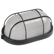 Светильник НПП1402 черный/овал с решеткой 60 Вт IP54