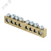 Шина нулевая с заземлением 63.08 латунь