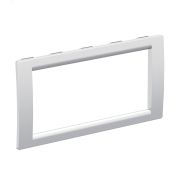 Рамка 4 модуля универсальная серый металлик