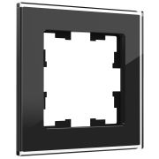 BRITE Рамка 1 пост РУ-1-2-БрЧ стекло черный
