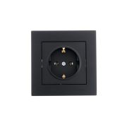 Розетка 1-м СП Vesna с заземл. ПБТ механизм черн. бархат LEZARD 742-4288-122B