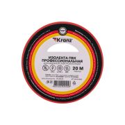 Изолента ПВХ профессиональная 0.18х19мм 20м красн. Kranz KR-09-2804