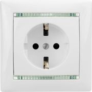 Розетка 1-м СП Valena 16А IP21 с заземл. на винтах механизм бел. IEK 774420