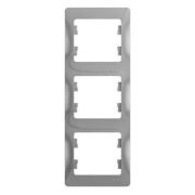 Рамка 3-м Glossa вертикал. алюм. SE GSL000307