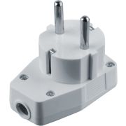 Вилка угловая 61 364 NCA-PL05-16A-ESC-WH с заземл. с выкл. бел. Navigator 61364