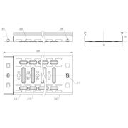 Лоток листовой перфорир. 100х50 L3000 сталь 0.55мм EKF L5010001-0.55